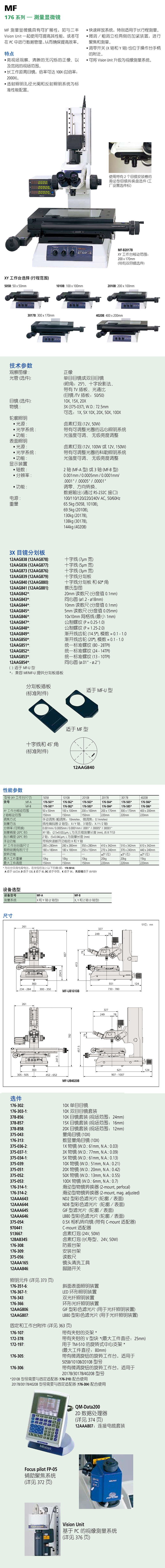 176系列 MF-A系列 測量顯微鏡 MF-B2017B 176-563